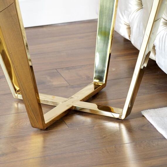 White Marble Top Small Side Table  RALPH