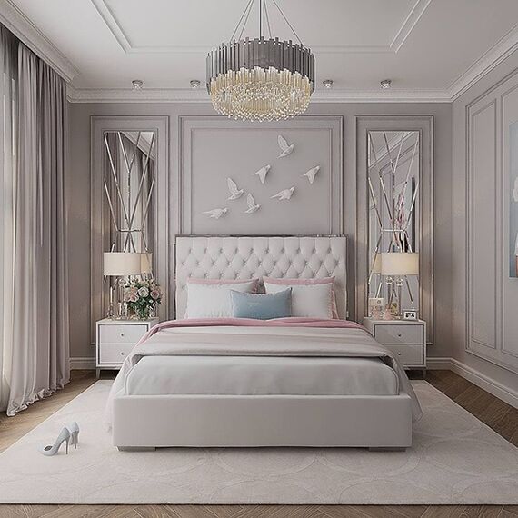 Crystal chandelier Glamour EMPIRE SILVER L 80cm