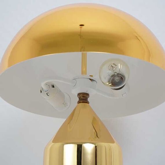 Modern gold metal table lamp in the AURORA GOLD glamor style