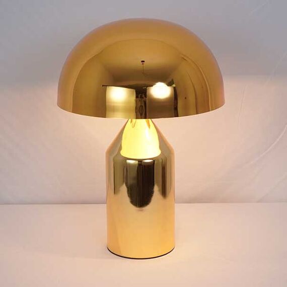 Modern gold metal table lamp in the AURORA GOLD glamor style