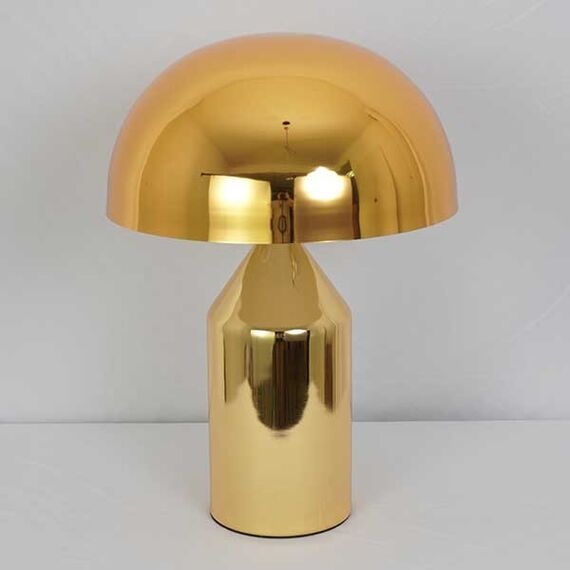 Modern gold metal table lamp in the AURORA GOLD glamor style