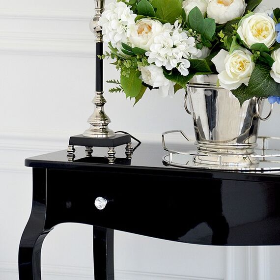 Glamor gloss console, bent legs ELENA GLAMOR black