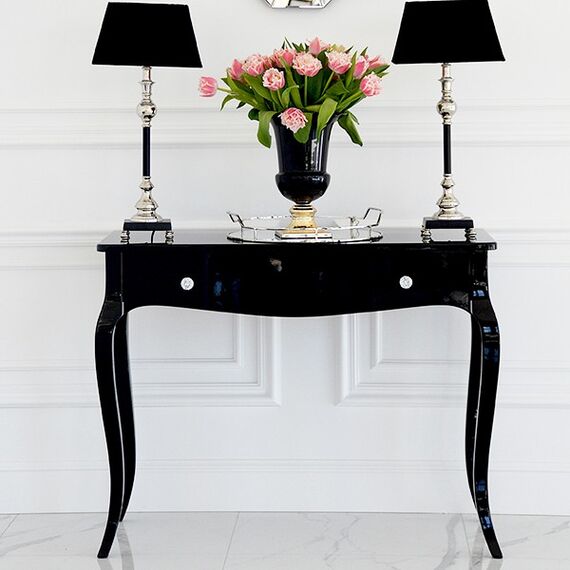 Glamor gloss console, bent legs ELENA GLAMOR black