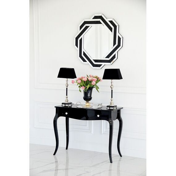 Glamor gloss console, bent legs ELENA GLAMOR black