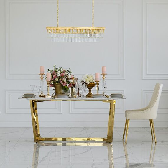 Glamour chair, golden legs MODERN