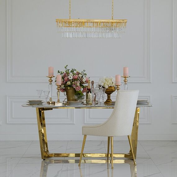 Glamour chair, golden legs MODERN