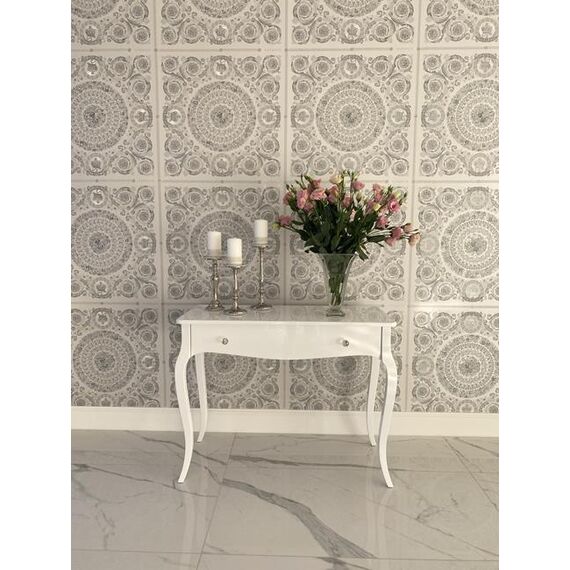 Glamor gloss console, ELENA GLAMOR bent legs white