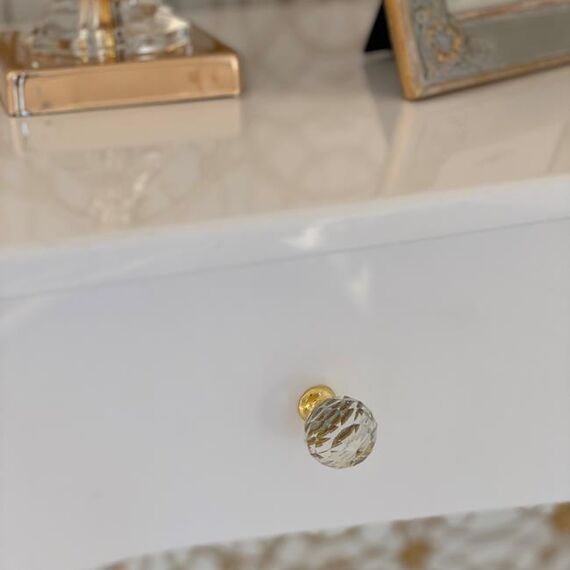 Glamor gloss console, ELENA GLAMOR bent legs white