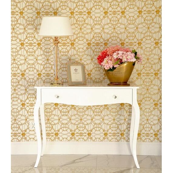 Glamor gloss console, ELENA GLAMOR bent legs white