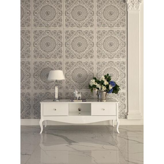 Stylish cabinet, TV table ELENA GLAMOR chest of drawers, bent legs white