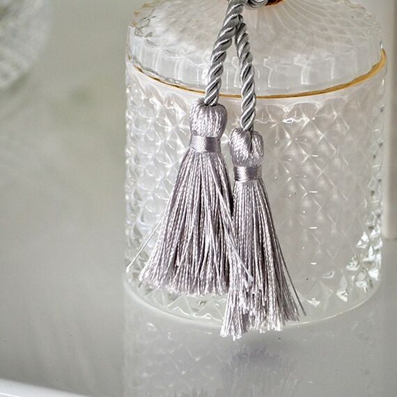 Decorative white crystal glass container