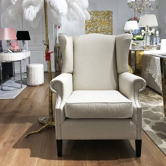 Upholstered armchair in English style, Hamptons BRISTOL