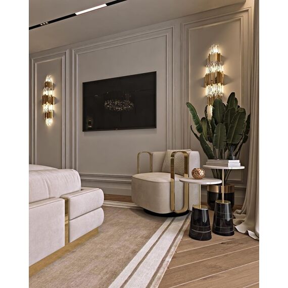 Luxury crystal wall lamp glamour wall lamp , gold EMPIRE