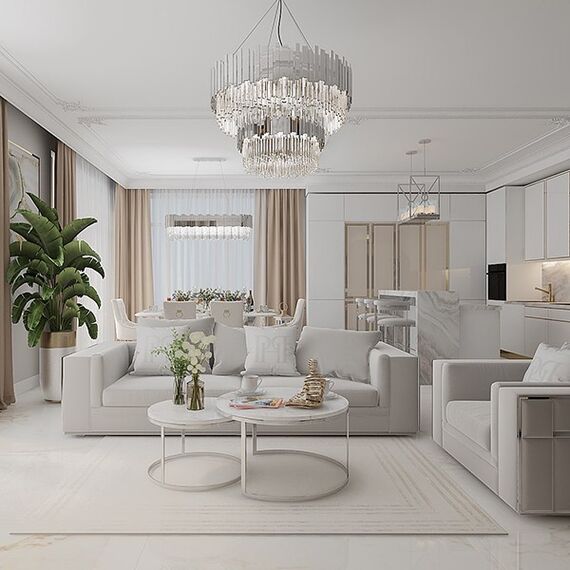 Modern 2 seater sofa upholstered in silver, gray velvet EMPORIO