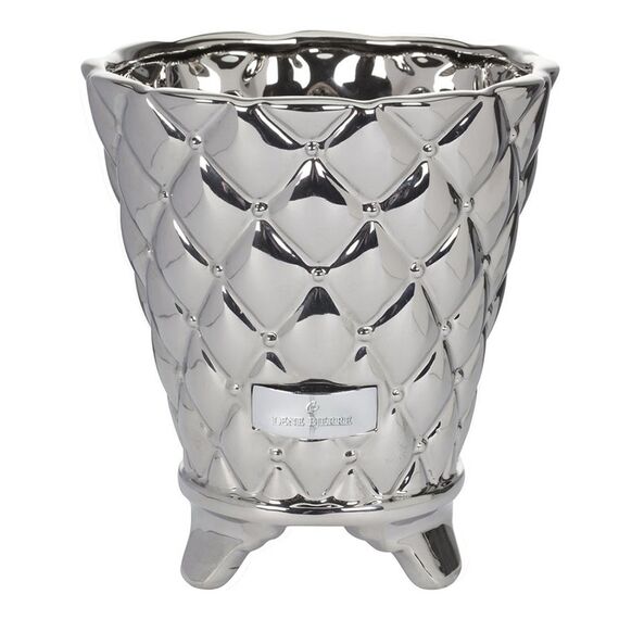 Ceramic pot silver Precious Flower Lene Bjerre 12 cm