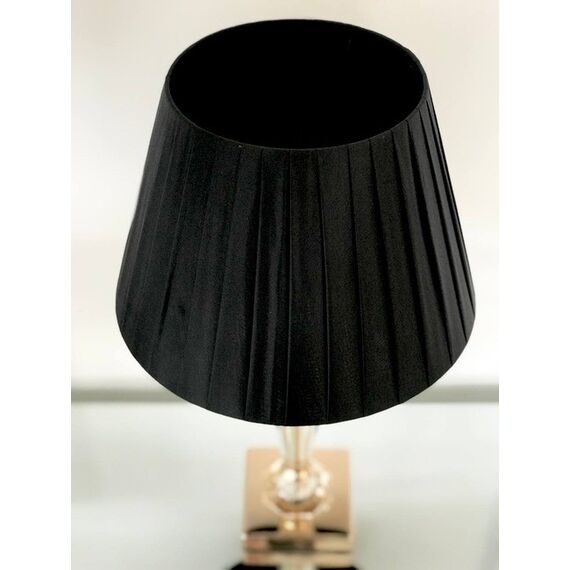 Elegant black pleated lampshade, 25 cm