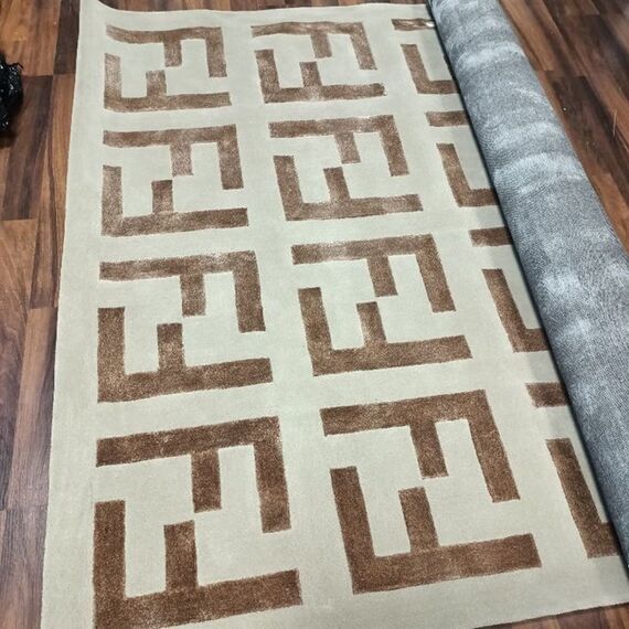 Modern carpet for the living room, bedroom, dining room, glamor, beige, brown FASHION