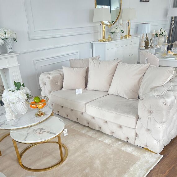 Luksusowa sofa pikowana z funkcją spania nowoczesna kanapa MILANO