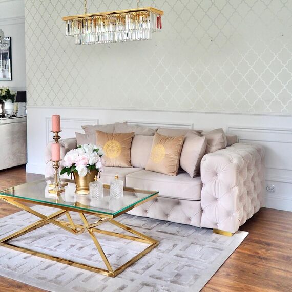 Luksusowa sofa pikowana z funkcją spania nowoczesna kanapa MILANO