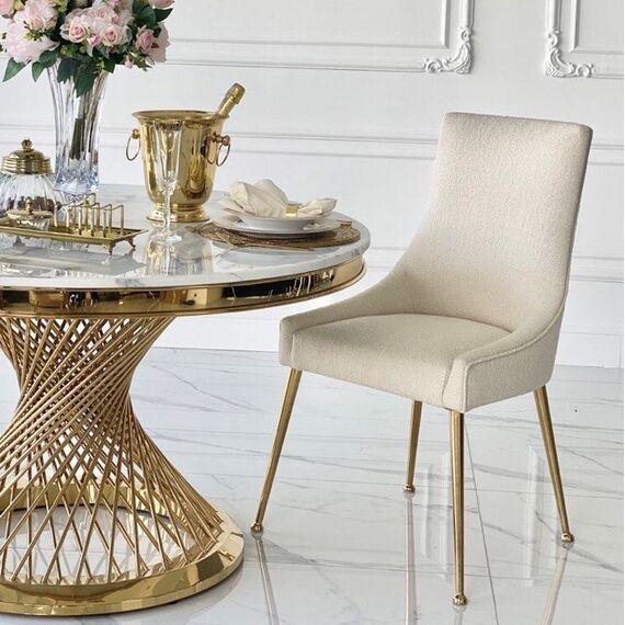 Glamour chair, golden legs MODERN