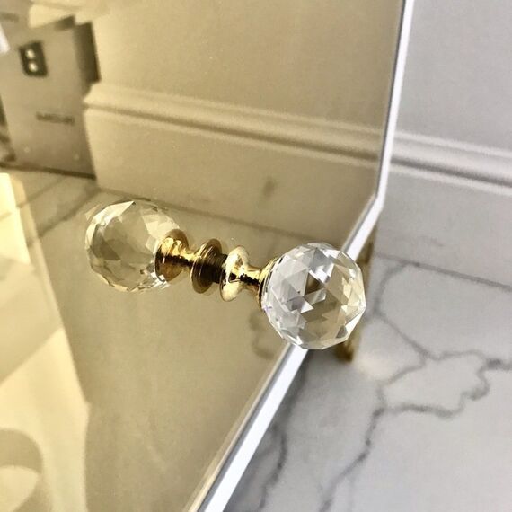 Komoda glamour luksusowa,drewniana, do salonu, do sypialni, drewniana, lakierowana , lustrzana złota VENICE