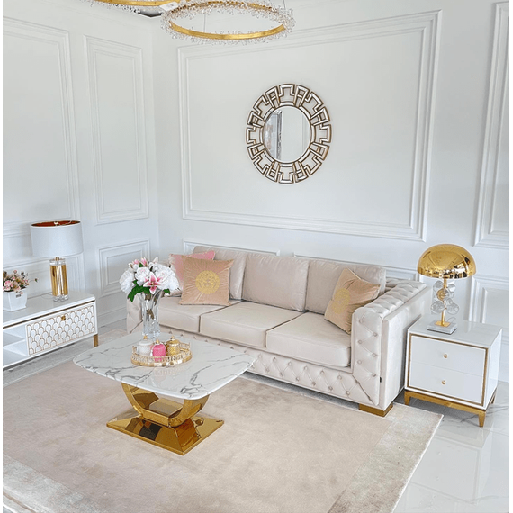 Glamour upholstered sofa, modern QUEEN