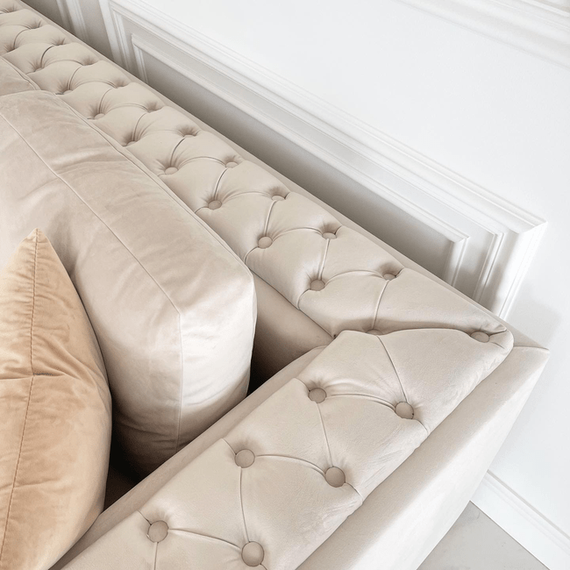 Glamour upholstered sofa, modern QUEEN