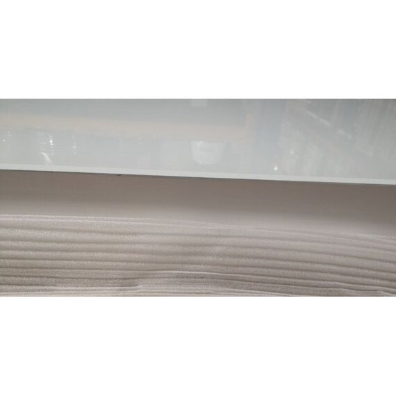 Stół glamour do jadalni, nowoczesny srebrny z białym szklanym blatem, stalowy 240cm BOND OUTLET