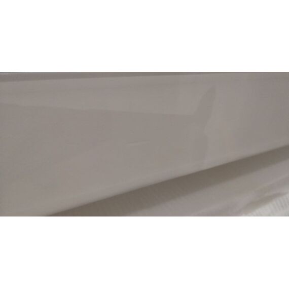 Stół glamour do jadalni, nowoczesny srebrny z białym szklanym blatem, stalowy 240cm BOND OUTLET