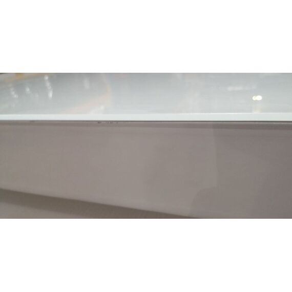 Stół glamour do jadalni, nowoczesny srebrny z białym szklanym blatem, stalowy 240cm BOND OUTLET