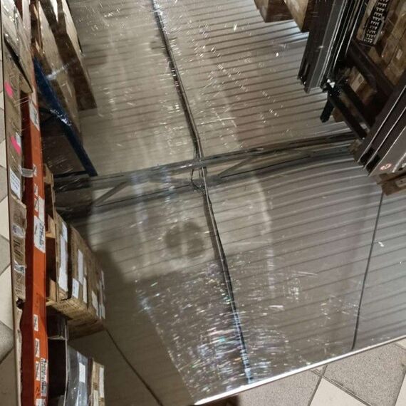 Glamorous, modern, designer dining table, steel silver, PICASSO OUTLET base