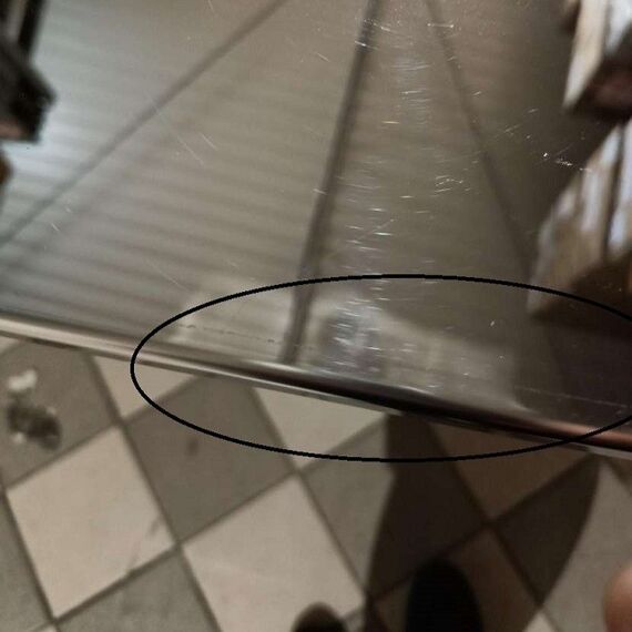 Glamorous, modern, designer dining table, steel silver, PICASSO OUTLET base