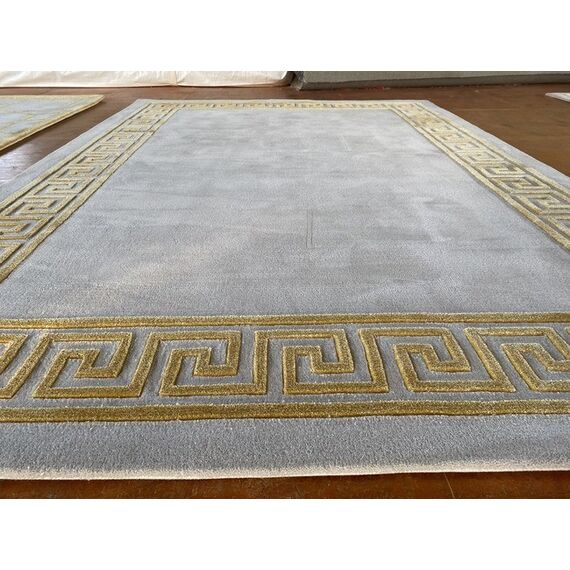 Luxurious carpet with a Greek pattern, classic, beige, gold APOLLO GOLD