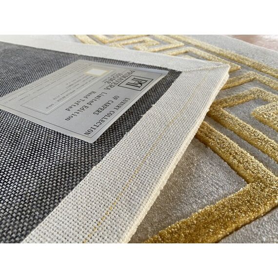 Luxurious carpet with a Greek pattern, classic, beige, gold APOLLO GOLD