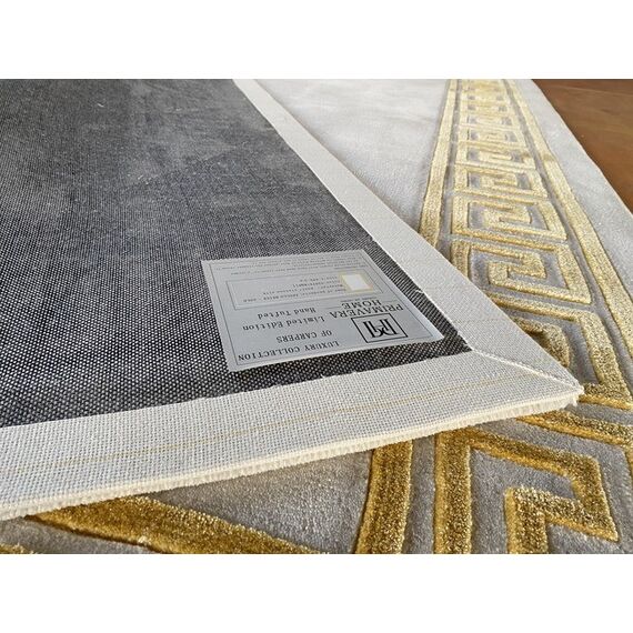 Luxurious carpet with a Greek pattern, classic, beige, gold APOLLO GOLD