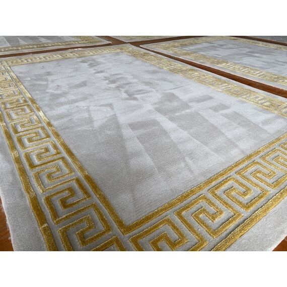 Luxurious carpet with a Greek pattern, classic, beige, gold APOLLO GOLD
