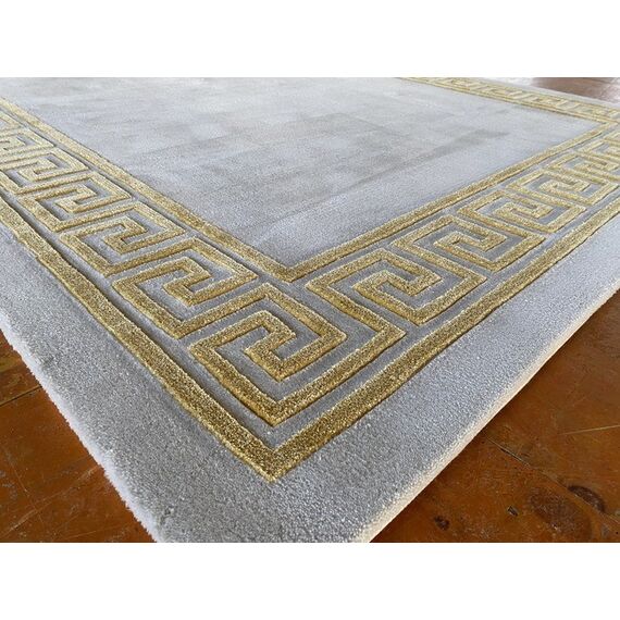 Luxurious carpet with a Greek pattern, classic, beige, gold APOLLO GOLD