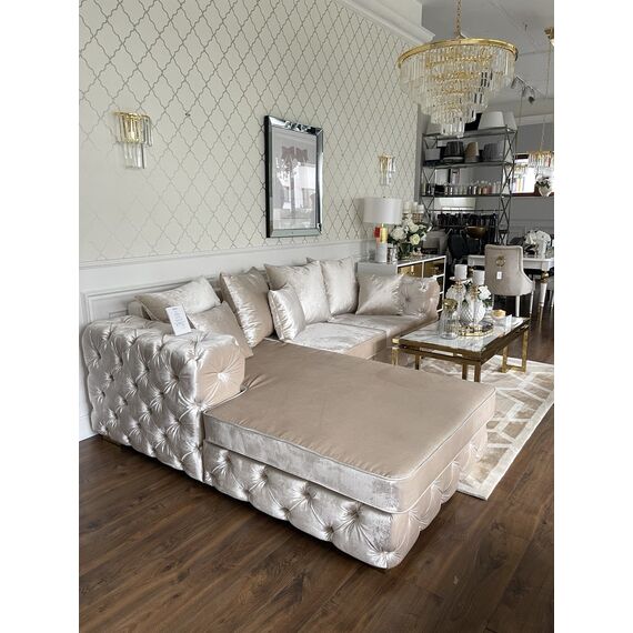 Milano Quilted modern glamour stylish corner chesterfield