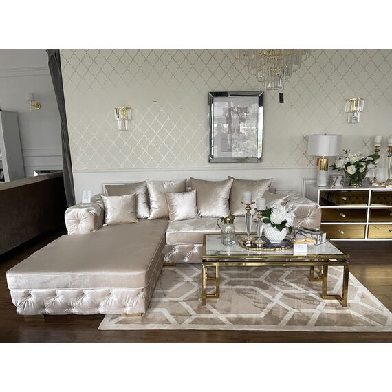 Milano Quilted modern glamour stylish corner chesterfield