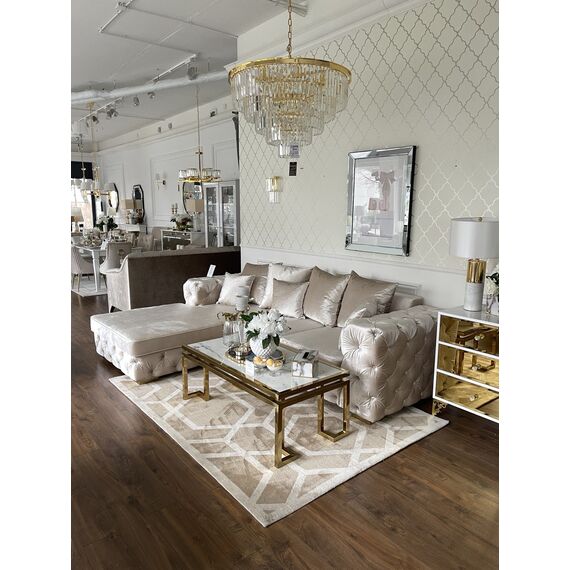 Milano Quilted modern glamour stylish corner chesterfield