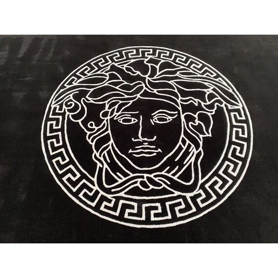 A modern black and white rug MEDUZA