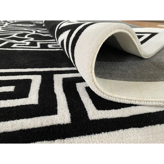 A modern black and white rug MEDUZA