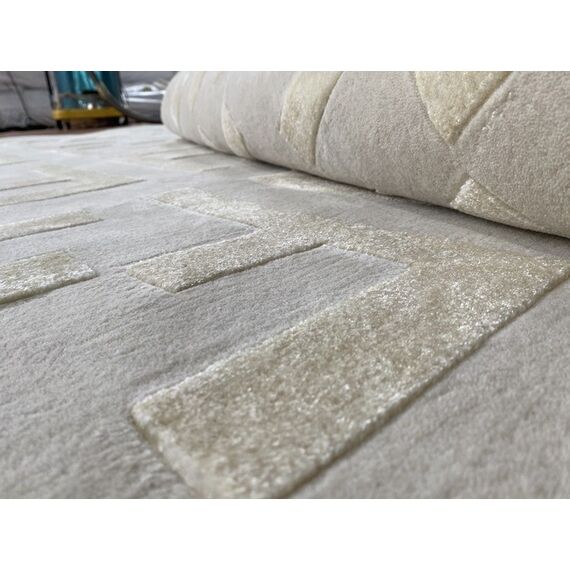 Nowoczesny dywan glamour, do salonu, designerski, beżowy FASHION BEIGE