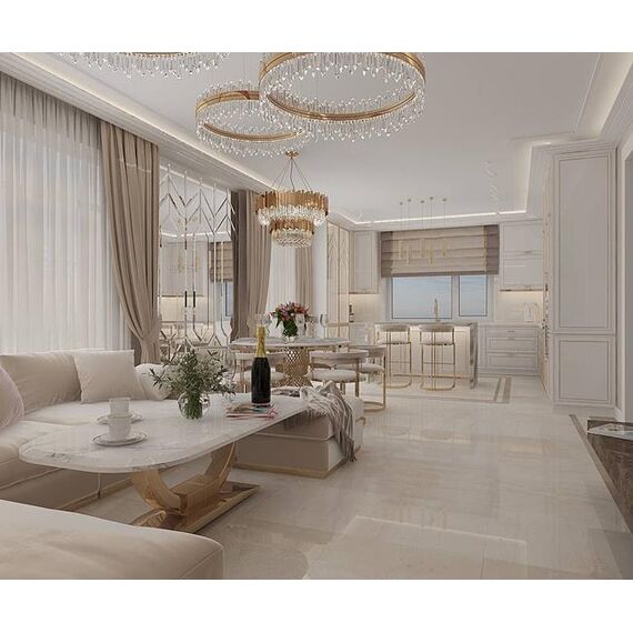 Hoker glamour nowoczesny tapicerowany do jadalni, barku, wyspy złoty beżowy MARCO