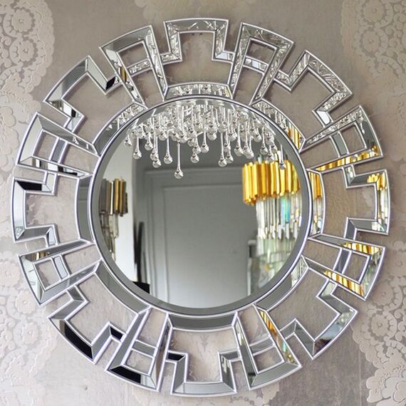 ELISE OUTLET silver glamor decorative mirror in New York style