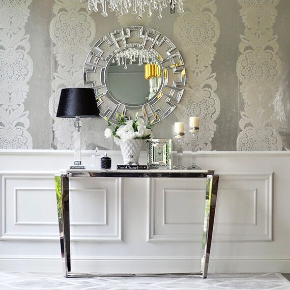 ELISE OUTLET silver glamor decorative mirror in New York style