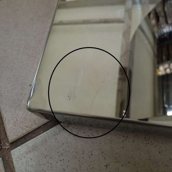 Išskirtinis žavingas stalas valgomajam, modernus, dizaineris, stiklinis stalviršis, sidabrinis ART DECO II OUTLET