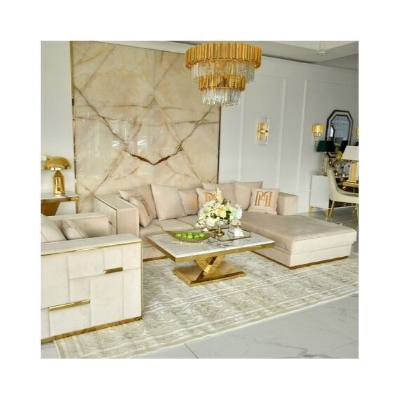 Exclusive carpet for the dining room and living room, classic, gray, beige ORNAMENT