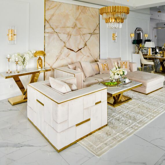 Exclusive carpet for the dining room and living room, classic, gray, beige ORNAMENT