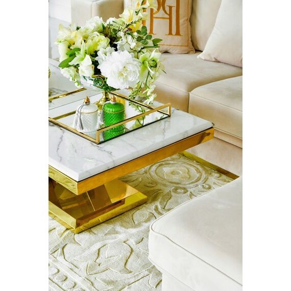 Exclusive carpet for the dining room and living room, classic, gray, beige ORNAMENT